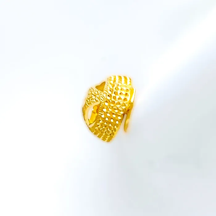 Earrings Andaaz Jewelers Special Cutwork Triangle 22k Gold Top Earrings