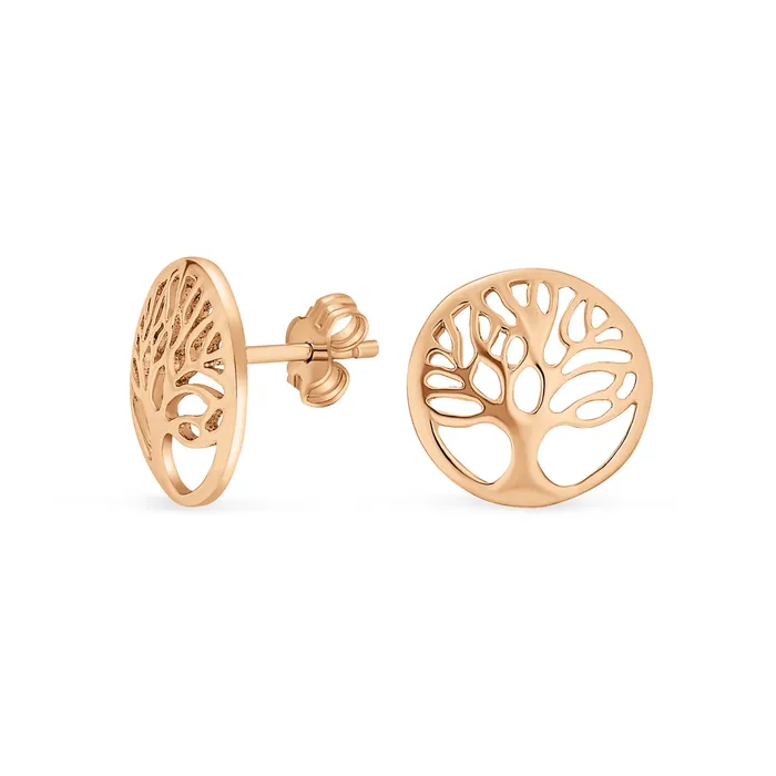 Earrings BlingJewelry Wholesale Tiny Round Family Tree of Life Stud Earrings in Rose Gold Sterling Silver Earrings BlingJewelry Wholesale Tiny Round Family Tree of Life Stud Earrings in Rose Gold Sterling Silver