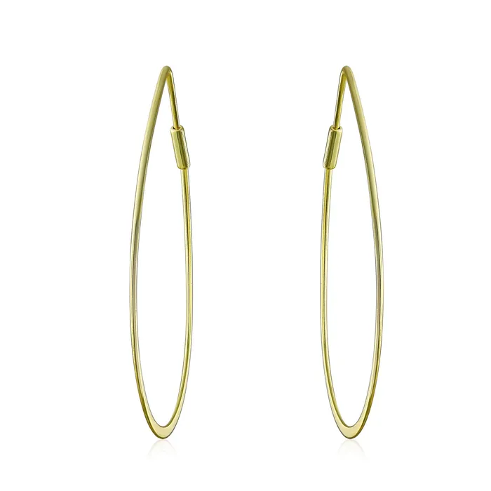 Earrings Boho Minimalist Hoop Huggie Earrings 14K Gold Plated Sterling Silver 2 Inch BlingJewelry Wholesale Earrings Boho Minimalist Hoop Huggie Earrings 14K Gold Plated Sterling Silver 2 Inch BlingJewelry Wholesale
