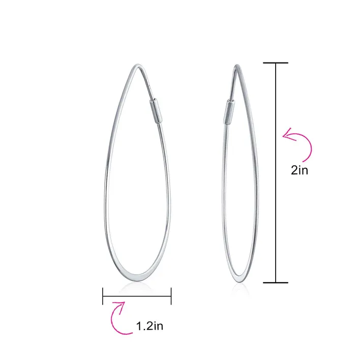 Earrings Boho Minimalist Hoop Huggie Earrings 14K Gold Plated Sterling Silver 2 Inch BlingJewelry Wholesale Earrings Boho Minimalist Hoop Huggie Earrings 14K Gold Plated Sterling Silver 2 Inch BlingJewelry Wholesale