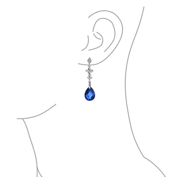 Earrings Briolette Teardrop CZ Dangle Chandelier Earrings Sterling Silver Gemstone BlingJewelry Wholesale