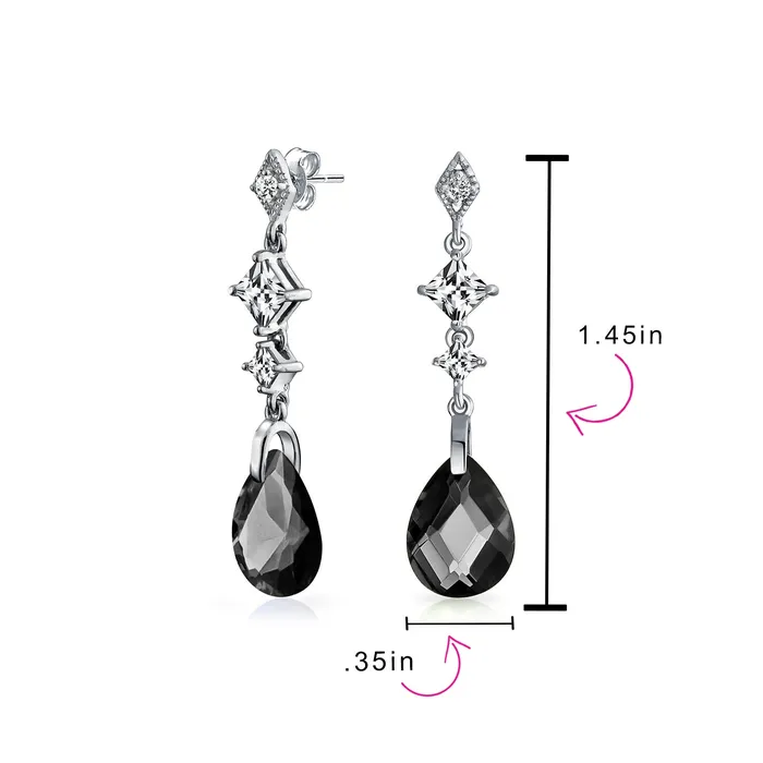 Earrings Briolette Teardrop CZ Dangle Chandelier Earrings Sterling Silver Gemstone BlingJewelry Wholesale