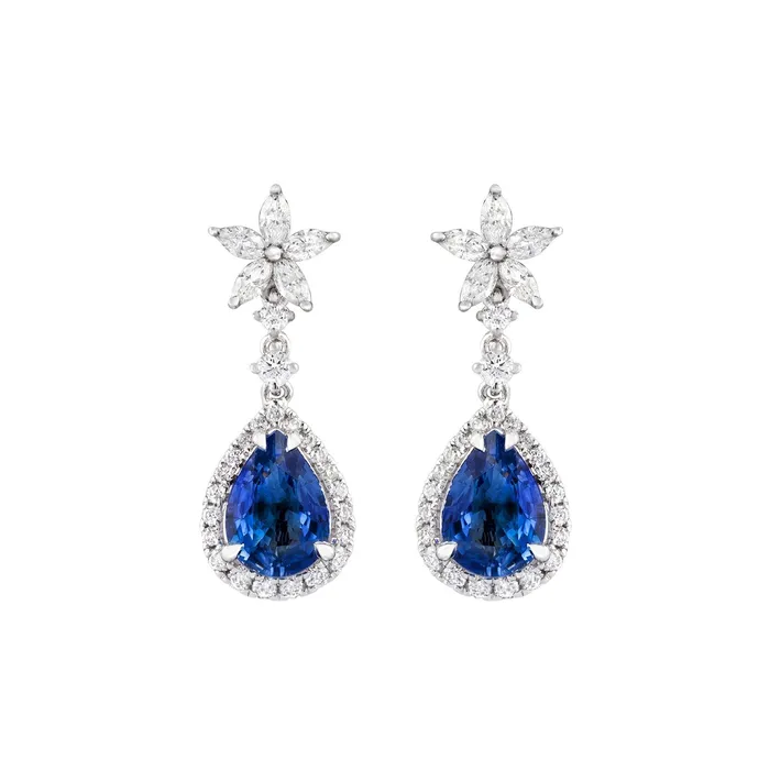 Earrings CH Collection Sapphire Diamond Earrings
