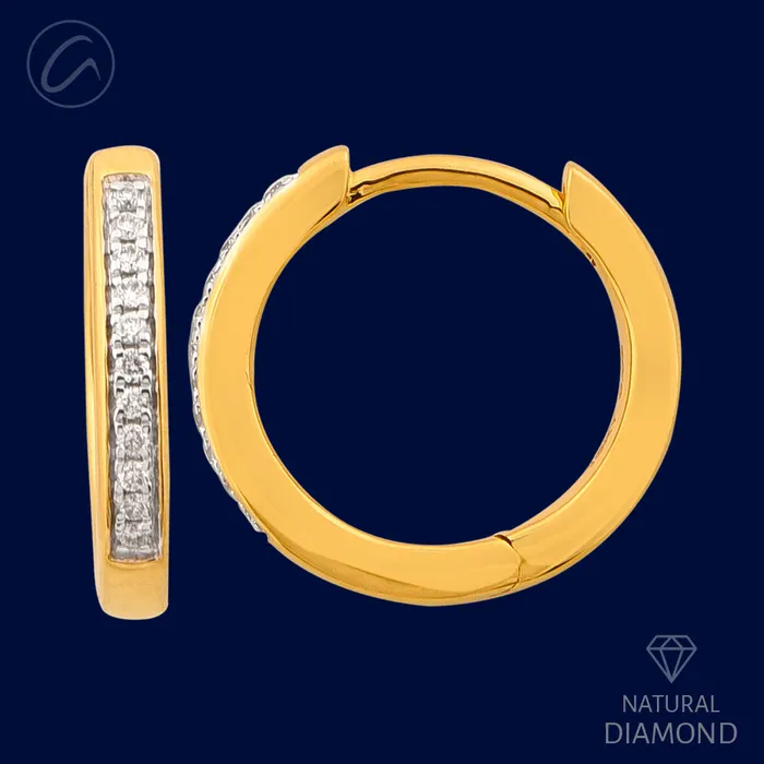 Earrings Dazzling Channel Setting 18K Gold Diamond Bali Earrings Andaaz Jewelers Earrings Dazzling Channel Setting 18K Gold Diamond Bali Earrings Andaaz Jewelers