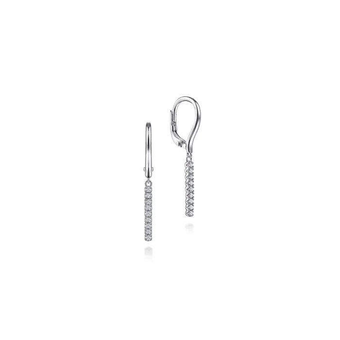 Earrings Gabriel Co Diamond Bar Drop Leverback Earrings Gabriel Co