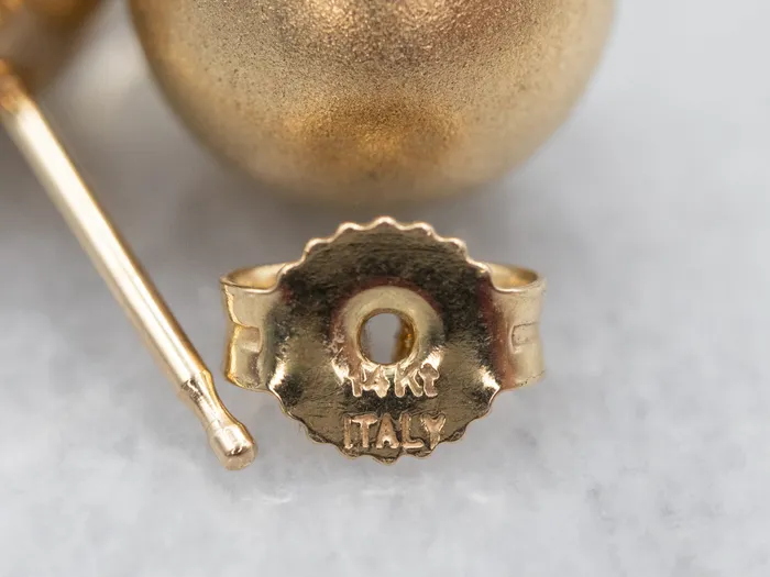 Earrings Market Square Jewelers Italian Gold Textured Ball Stud Earrings Earrings Market Square Jewelers Italian Gold Textured Ball Stud Earrings