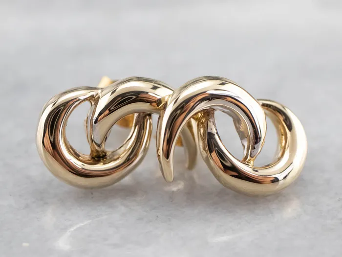 Earrings Market Square Jewelers Modern Yellow Gold Stud Earrings