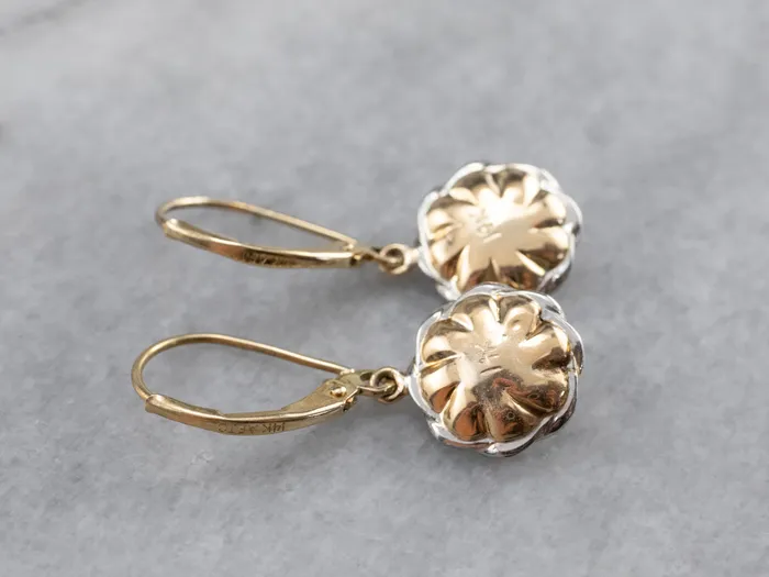 Earrings Market Square Jewelers Mother of Pearl Two Tone Gold Drop Earrings Earrings Market Square Jewelers Mother of Pearl Two Tone Gold Drop Earrings