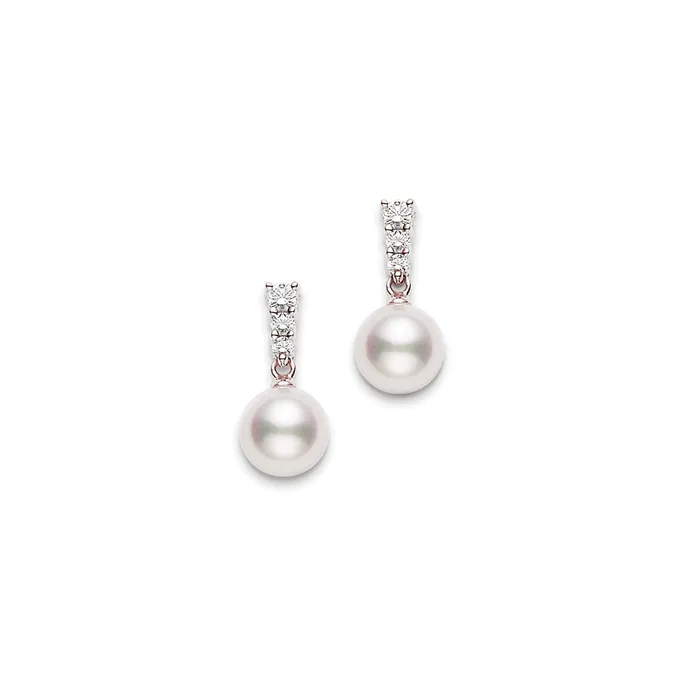 Earrings Mikimoto Mikimoto Morning Dew Akoya Cultured Pearl Earrings