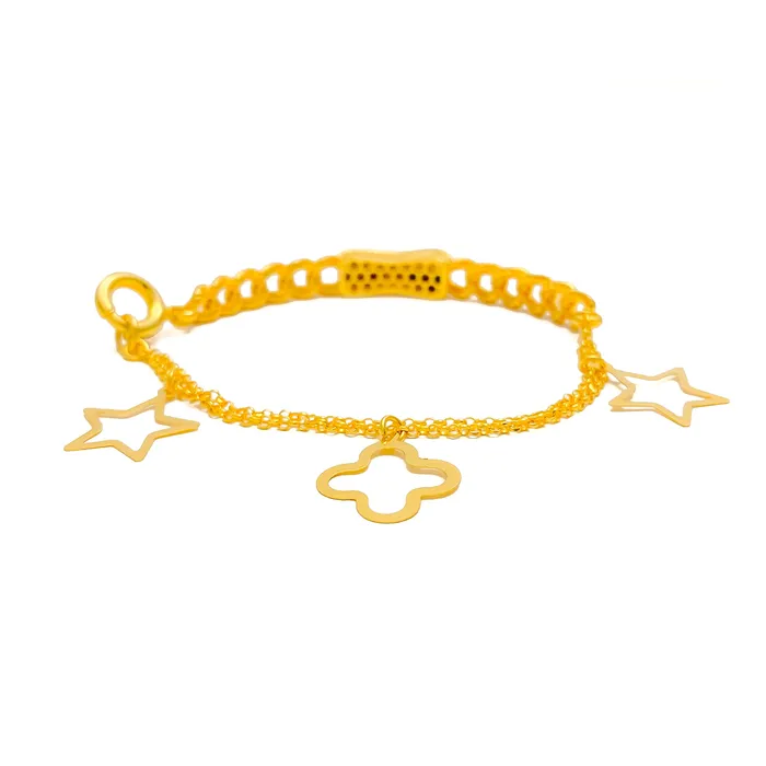 Everlasting Flawless 21K Gold Flexi Bangle Bracelet Andaaz Jewelers Bracelets