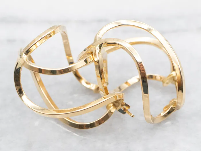 Funky Double Twist Earrings Market Square Jewelers Earrings