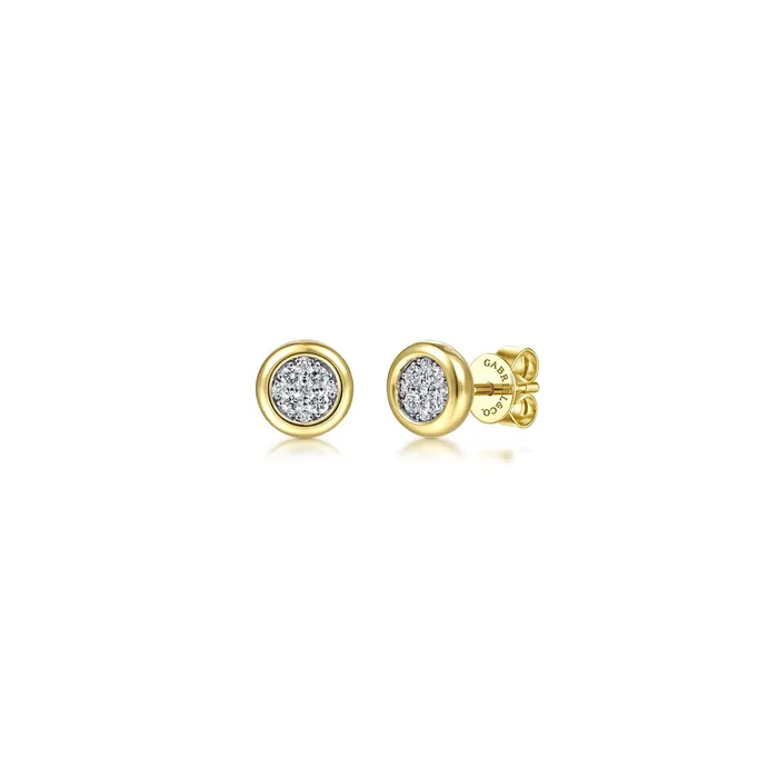Gabriel Co Earrings Gabriel Co Bezel Set Stud Earrings