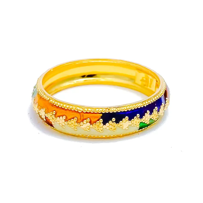 Glossy Detailed 22k Gold Ring Andaaz Jewelers Rings