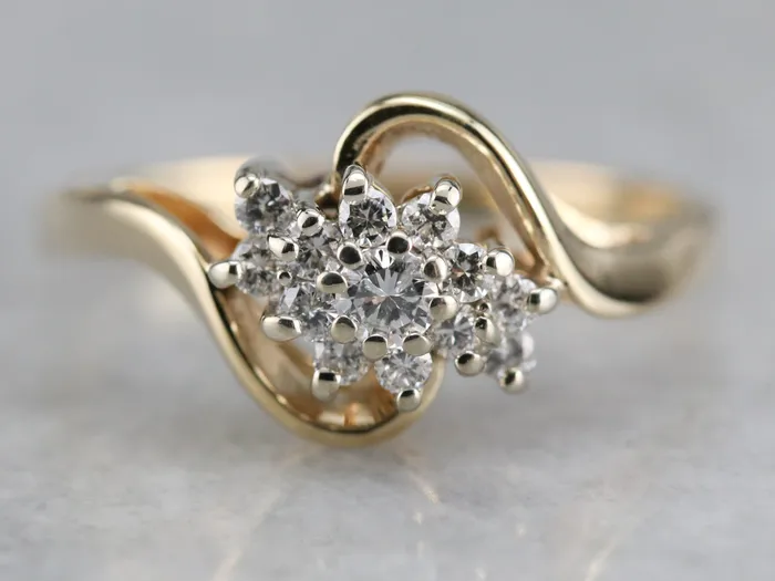 Gold Diamond Cluster Ring Market Square Jewelers Rings Gold Diamond Cluster Ring Market Square Jewelers Rings