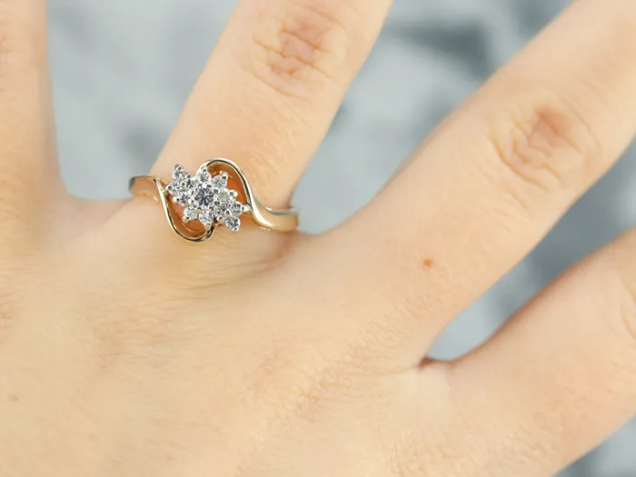Gold Diamond Cluster Ring Market Square Jewelers Rings Gold Diamond Cluster Ring Market Square Jewelers Rings