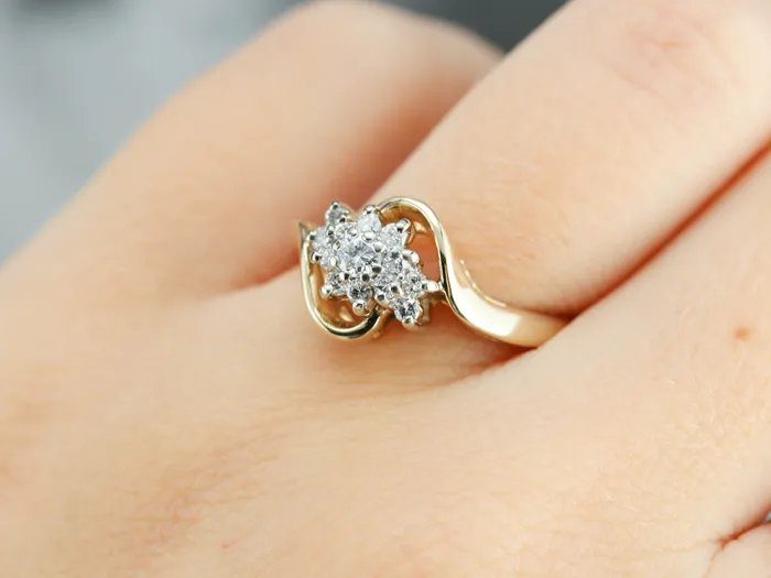 Gold Diamond Cluster Ring Market Square Jewelers Rings Gold Diamond Cluster Ring Market Square Jewelers Rings