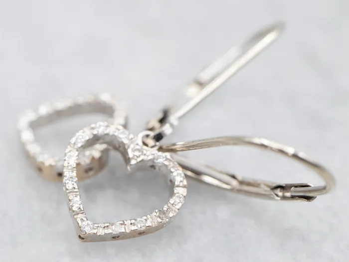 Heart Shaped Diamond Drop Earrings Market Square Jewelers Earrings Heart Shaped Diamond Drop Earrings Market Square Jewelers Earrings