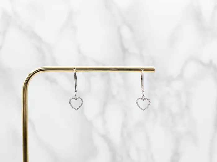 Heart Shaped Diamond Drop Earrings Market Square Jewelers Earrings Heart Shaped Diamond Drop Earrings Market Square Jewelers Earrings