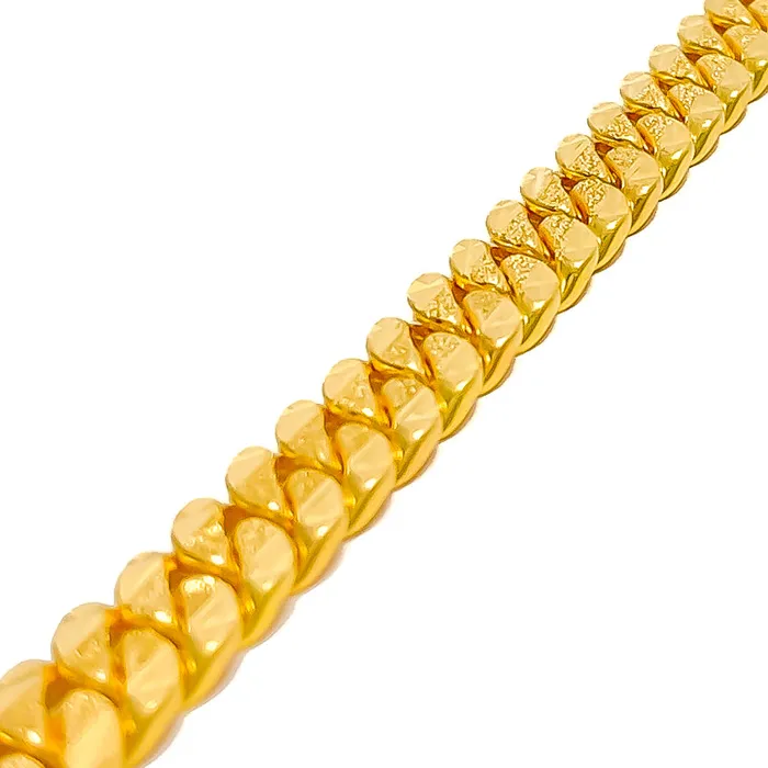 Impressive Signature 22K Gold Mens Bracelet Andaaz Jewelers Bracelets