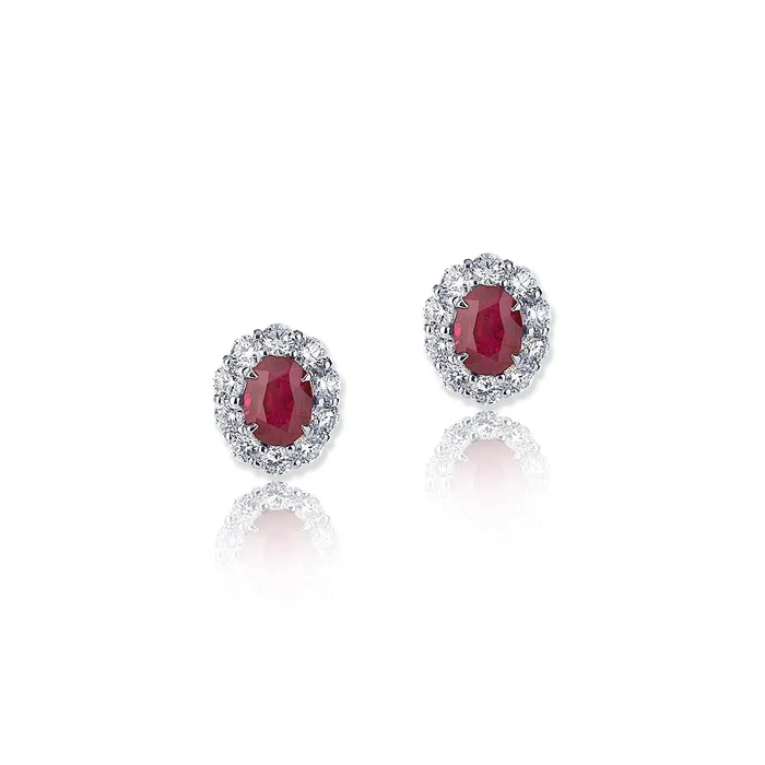 JB Star Earrings JB Star Ruby and Diamond Stud Earrings