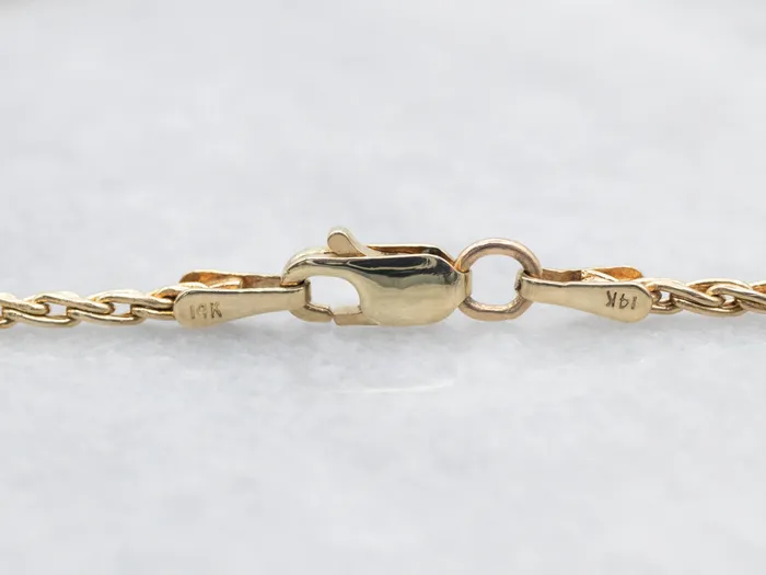 Long Gold Woven Chain with Lobster Clasp Market Square Jewelers Necklaces Long Gold Woven Chain with Lobster Clasp Market Square Jewelers Necklaces