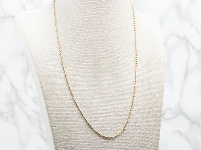 Long Gold Woven Chain with Lobster Clasp Market Square Jewelers Necklaces Long Gold Woven Chain with Lobster Clasp Market Square Jewelers Necklaces