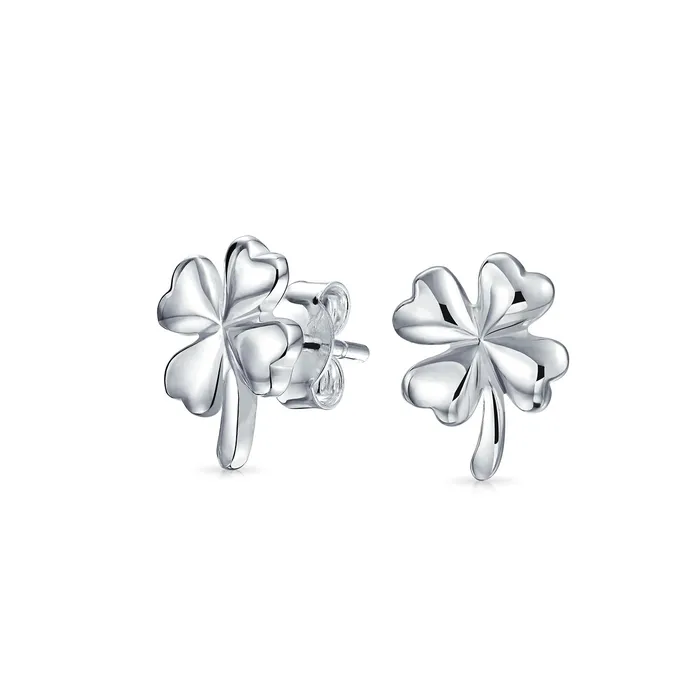 Luck of the Irish Shamrock Stud Earrings Sterling Silver St Patricks Day Charm BlingJewelry Wholesale Earrings Luck of the Irish Shamrock Stud Earrings Sterling Silver St Patricks Day Charm BlingJewelry Wholesale Earrings