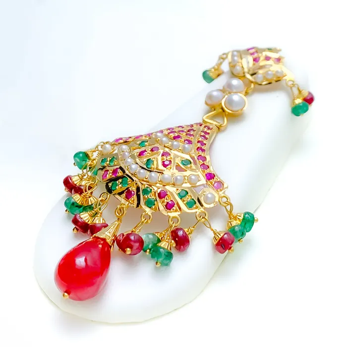 Magnificent Ornamental 22k Gold Heirloom Necklace Set Andaaz Jewelers Necklaces