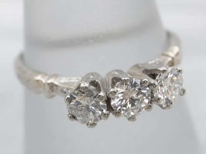 Market Square Jewelers Antique Three Stone Diamond Engagement Ring Rings Market Square Jewelers Antique Three Stone Diamond Engagement Ring Rings