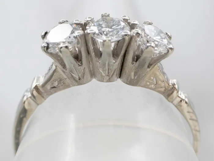 Market Square Jewelers Antique Three Stone Diamond Engagement Ring Rings Market Square Jewelers Antique Three Stone Diamond Engagement Ring Rings