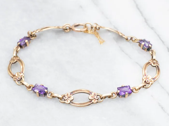 Market Square Jewelers Bracelets Vintage Amethyst Floral Bracelet Market Square Jewelers Bracelets Vintage Amethyst Floral Bracelet