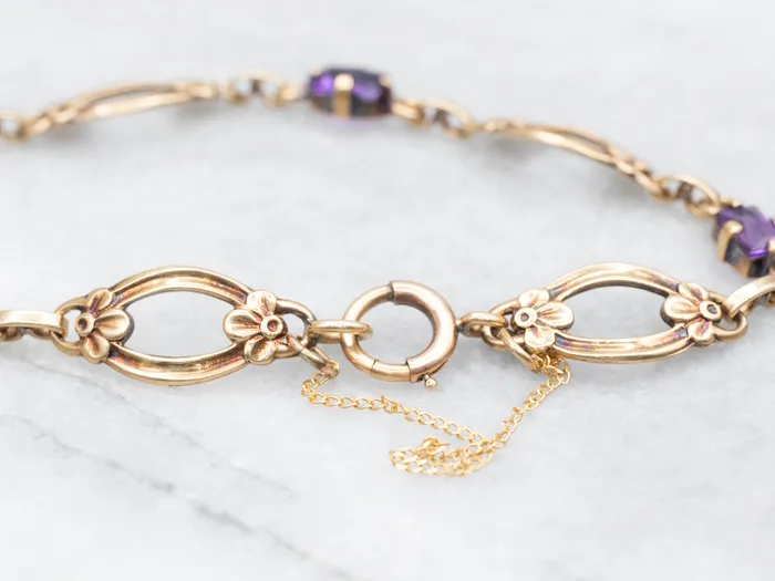 Market Square Jewelers Bracelets Vintage Amethyst Floral Bracelet Market Square Jewelers Bracelets Vintage Amethyst Floral Bracelet