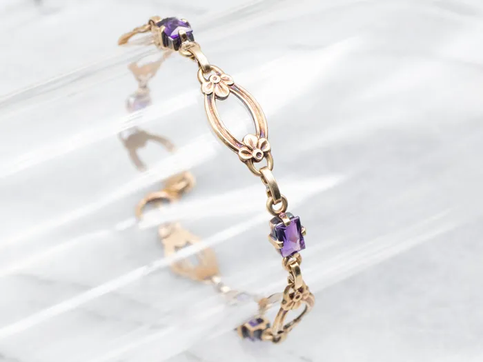 Market Square Jewelers Bracelets Vintage Amethyst Floral Bracelet Market Square Jewelers Bracelets Vintage Amethyst Floral Bracelet