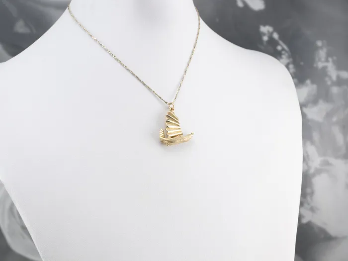 Market Square Jewelers Charm Necklaces Chinese Junk Ship Gold Charm Market Square Jewelers Charm Necklaces Chinese Junk Ship Gold Charm