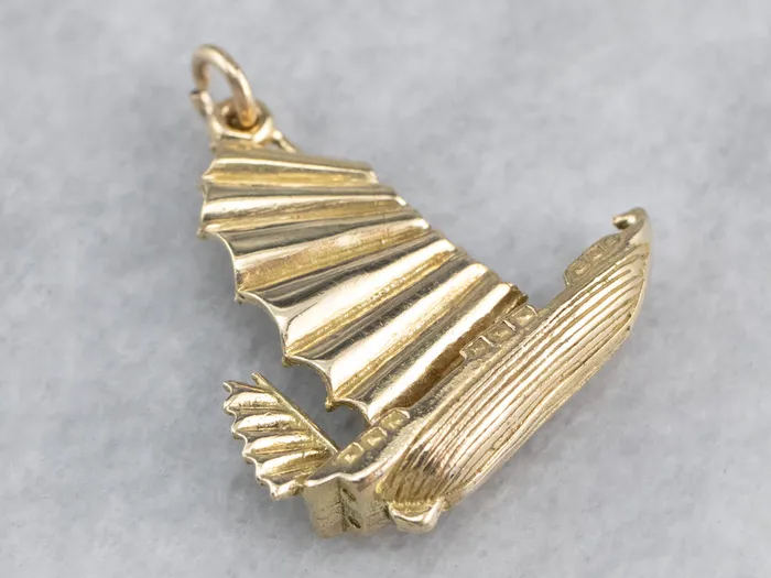 Market Square Jewelers Charm Necklaces Chinese Junk Ship Gold Charm Market Square Jewelers Charm Necklaces Chinese Junk Ship Gold Charm