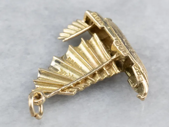 Market Square Jewelers Charm Necklaces Chinese Junk Ship Gold Charm Market Square Jewelers Charm Necklaces Chinese Junk Ship Gold Charm