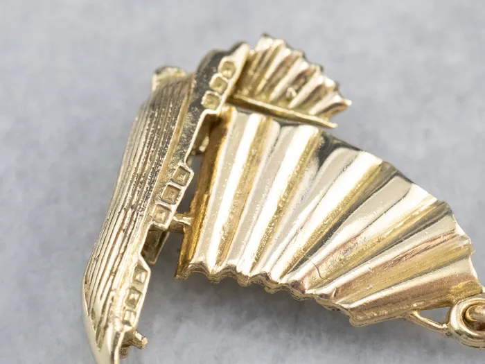 Market Square Jewelers Charm Necklaces Chinese Junk Ship Gold Charm Market Square Jewelers Charm Necklaces Chinese Junk Ship Gold Charm