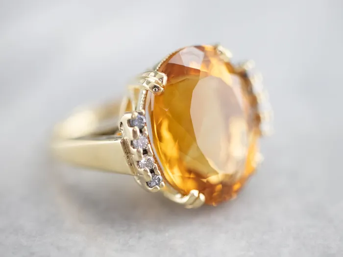 Market Square Jewelers Citrine and Diamond Cocktail Ring Rings Market Square Jewelers Citrine and Diamond Cocktail Ring Rings