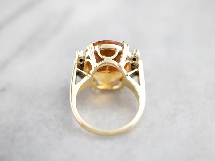 Market Square Jewelers Citrine and Diamond Cocktail Ring Rings Market Square Jewelers Citrine and Diamond Cocktail Ring Rings