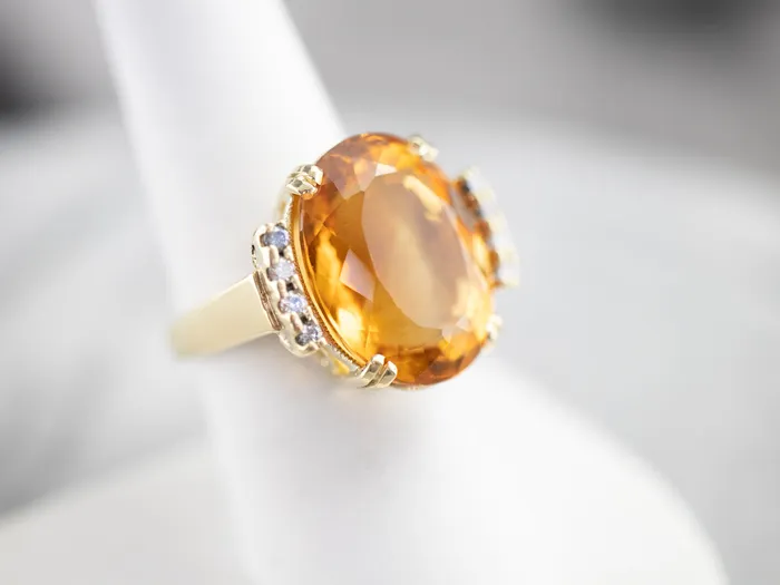 Market Square Jewelers Citrine and Diamond Cocktail Ring Rings Market Square Jewelers Citrine and Diamond Cocktail Ring Rings