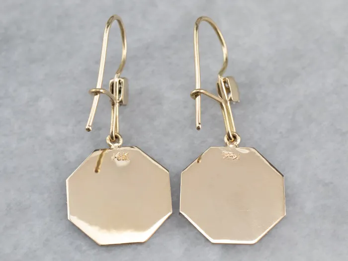Market Square Jewelers Earrings Etched Gold Diamond Drop Earrings Market Square Jewelers Earrings Etched Gold Diamond Drop Earrings