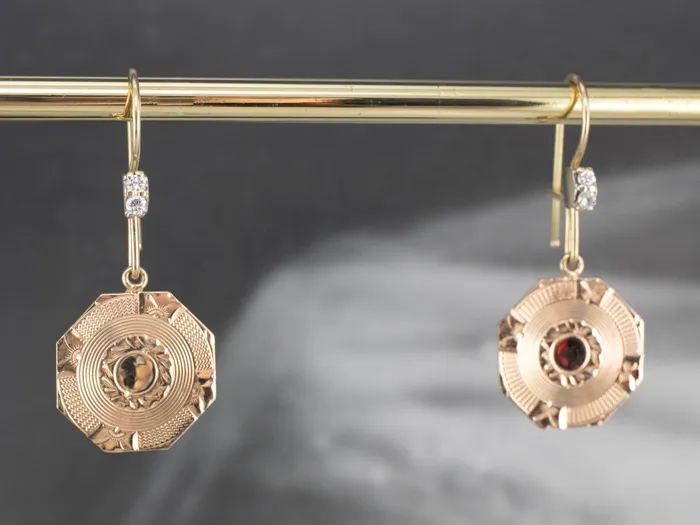 Market Square Jewelers Earrings Etched Gold Diamond Drop Earrings Market Square Jewelers Earrings Etched Gold Diamond Drop Earrings