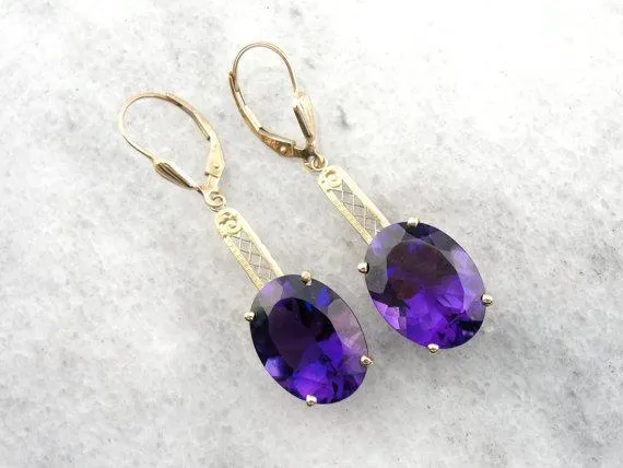 Market Square Jewelers Earrings Outstanding Amethyst in Filigree Drop Earrings Handmade Market Square Jewelers Earrings Outstanding Amethyst in Filigree Drop Earrings Handmade