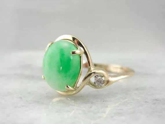 Market Square Jewelers Ladies Jadeite and Diamond Cocktail Ring Rings Market Square Jewelers Ladies Jadeite and Diamond Cocktail Ring Rings