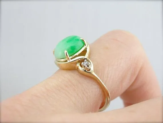 Market Square Jewelers Ladies Jadeite and Diamond Cocktail Ring Rings Market Square Jewelers Ladies Jadeite and Diamond Cocktail Ring Rings