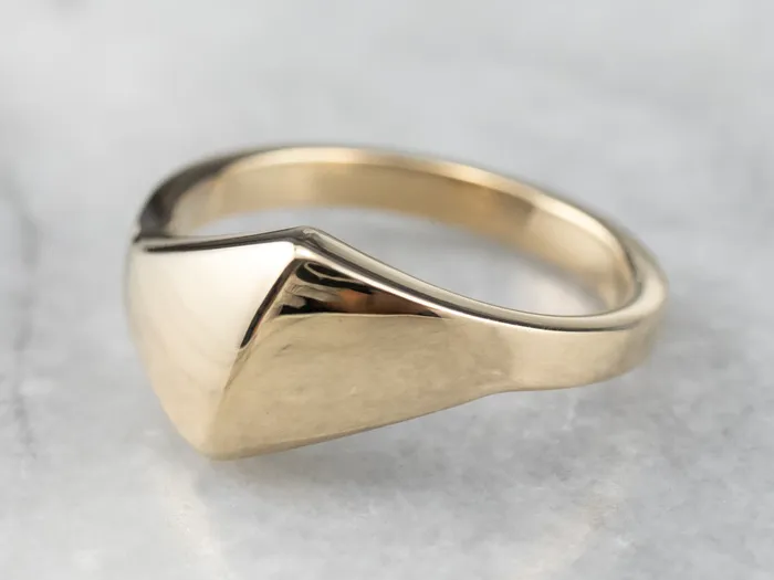 Market Square Jewelers Modernist Tapered 14K Gold Band Ring Rings Market Square Jewelers Modernist Tapered 14K Gold Band Ring Rings