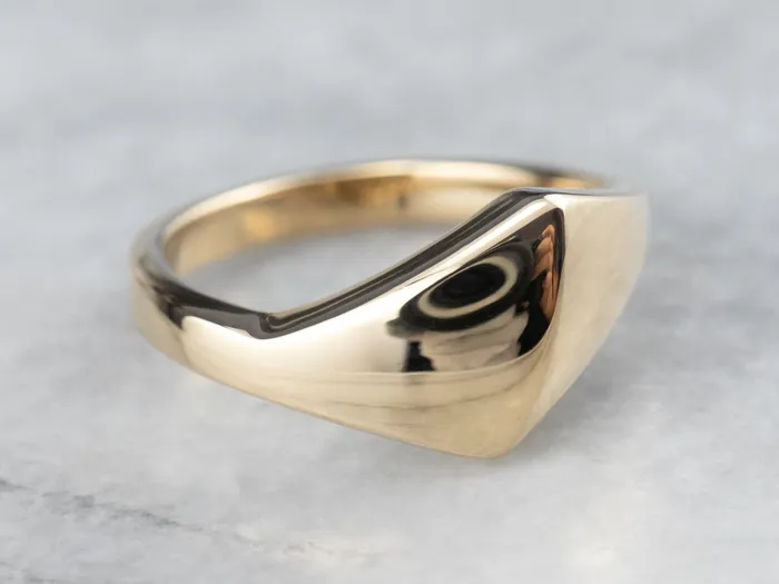 Market Square Jewelers Modernist Tapered 14K Gold Band Ring Rings Market Square Jewelers Modernist Tapered 14K Gold Band Ring Rings