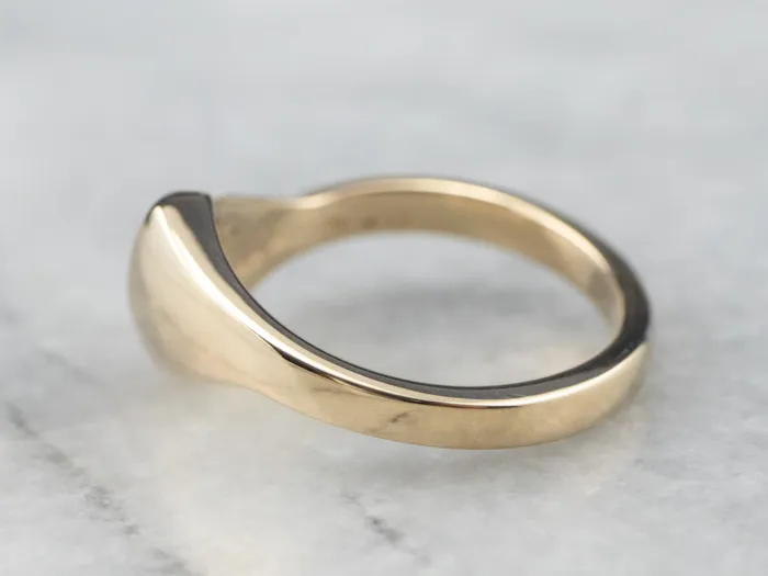 Market Square Jewelers Modernist Tapered 14K Gold Band Ring Rings Market Square Jewelers Modernist Tapered 14K Gold Band Ring Rings