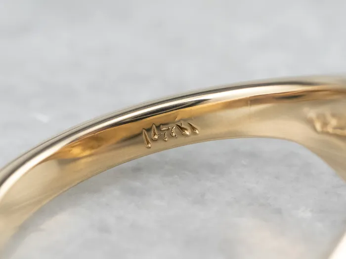 Market Square Jewelers Modernist Tapered 14K Gold Band Ring Rings Market Square Jewelers Modernist Tapered 14K Gold Band Ring Rings