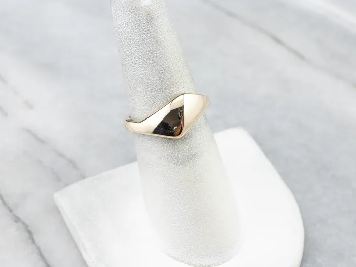 Market Square Jewelers Modernist Tapered 14K Gold Band Ring Rings Market Square Jewelers Modernist Tapered 14K Gold Band Ring Rings
